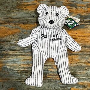 ⚾️ NWT Vintage 1998 N.Y. Yankees 24 Martinez MLB 8”Plush Beanie Bear Collectible